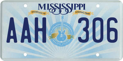 MS license plate AAH306