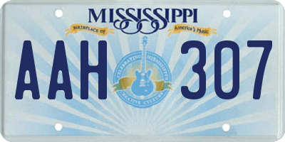 MS license plate AAH307