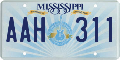 MS license plate AAH311