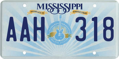 MS license plate AAH318