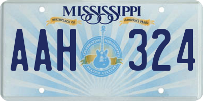 MS license plate AAH324