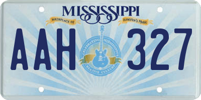 MS license plate AAH327