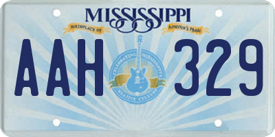 MS license plate AAH329