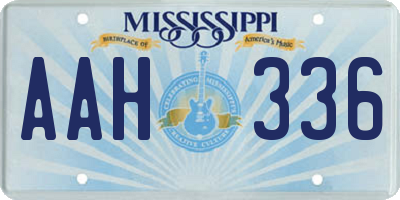 MS license plate AAH336