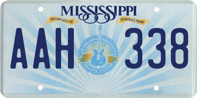 MS license plate AAH338