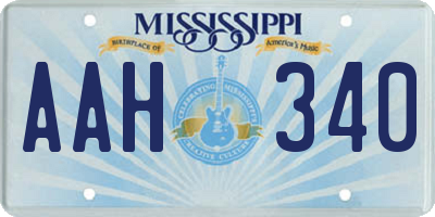 MS license plate AAH340