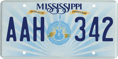 MS license plate AAH342