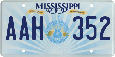 MS license plate AAH352