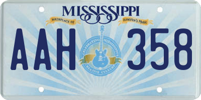 MS license plate AAH358