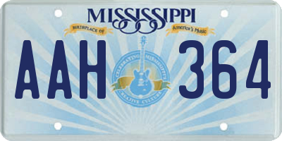 MS license plate AAH364