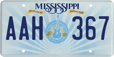 MS license plate AAH367