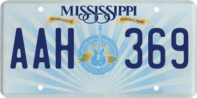 MS license plate AAH369