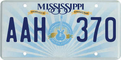 MS license plate AAH370