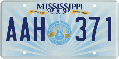 MS license plate AAH371