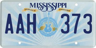 MS license plate AAH373