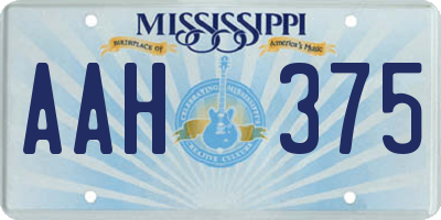 MS license plate AAH375