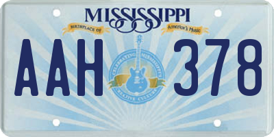 MS license plate AAH378