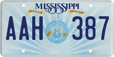 MS license plate AAH387