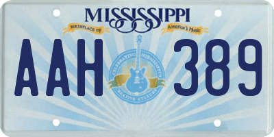 MS license plate AAH389