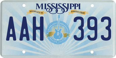 MS license plate AAH393