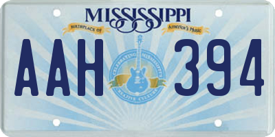 MS license plate AAH394