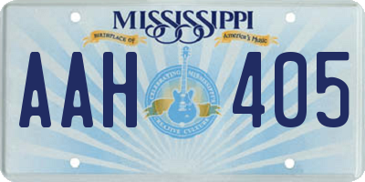 MS license plate AAH405