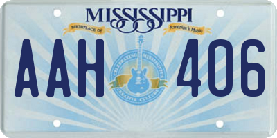 MS license plate AAH406