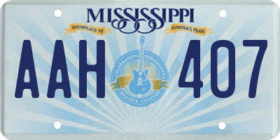 MS license plate AAH407