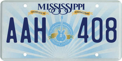 MS license plate AAH408