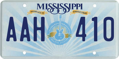 MS license plate AAH410