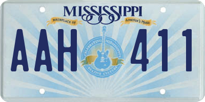 MS license plate AAH411