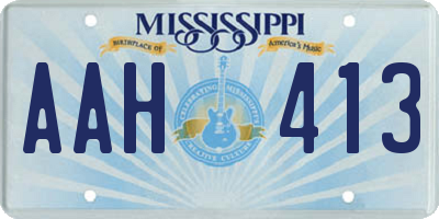 MS license plate AAH413