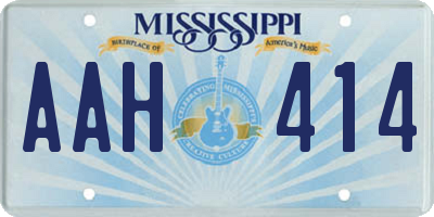 MS license plate AAH414