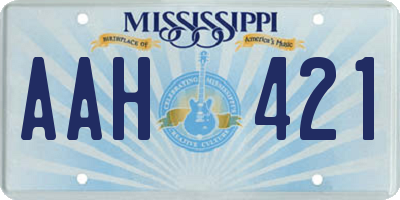 MS license plate AAH421