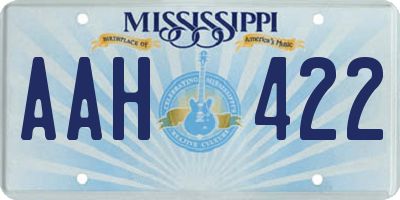 MS license plate AAH422