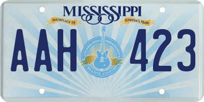 MS license plate AAH423