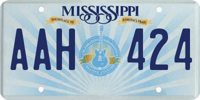 MS license plate AAH424