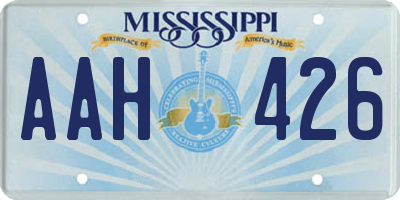 MS license plate AAH426