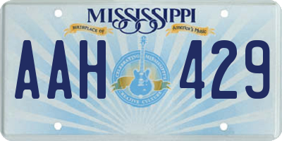 MS license plate AAH429