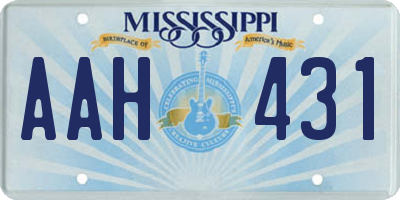 MS license plate AAH431