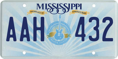 MS license plate AAH432