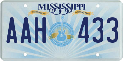 MS license plate AAH433