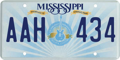 MS license plate AAH434