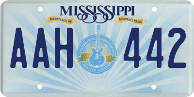 MS license plate AAH442