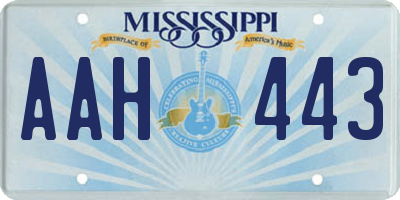 MS license plate AAH443