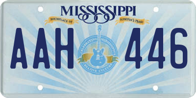 MS license plate AAH446