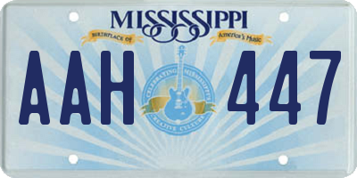 MS license plate AAH447