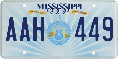 MS license plate AAH449