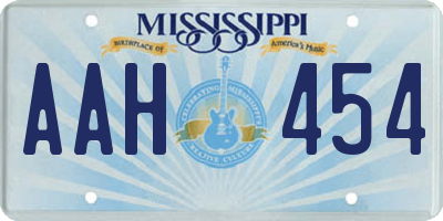 MS license plate AAH454