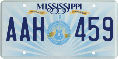 MS license plate AAH459